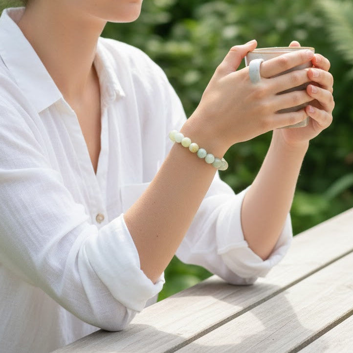 Burmese Water Jade Bracelet | Luck + Fortune