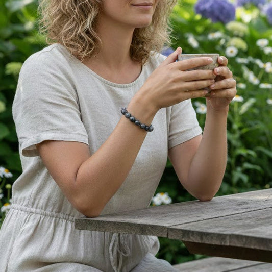 Larvikite Bracelet | Strength + Courage