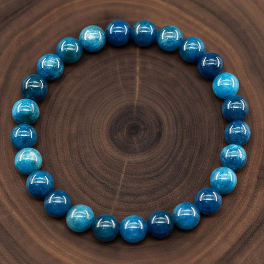 Blue Apatite Bracelet | Manifestation + Attraction